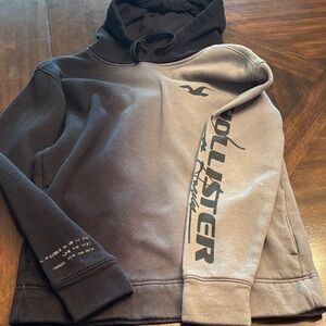 Hollister Two-Tone Black and Gray Sweatshirt